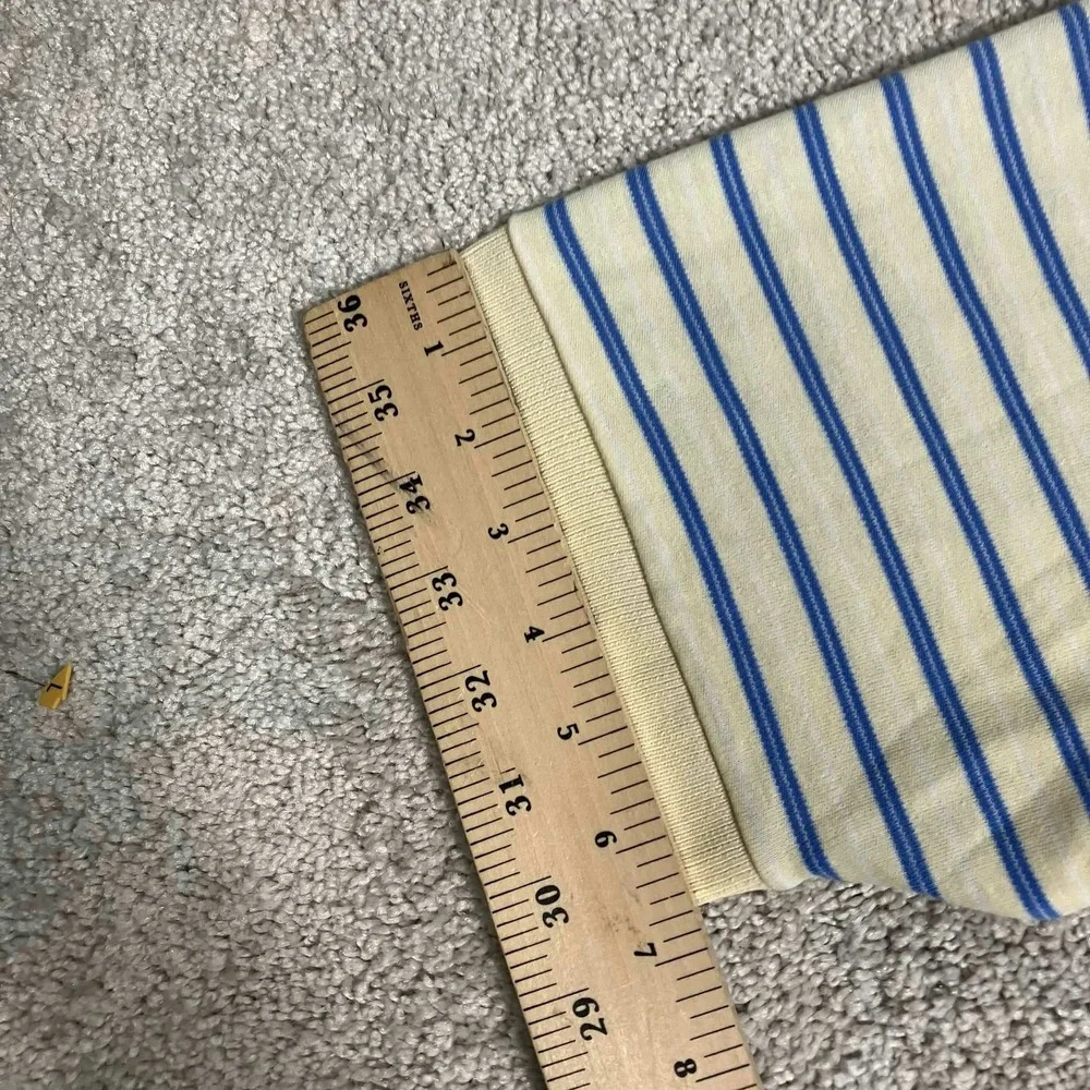 Vintage 80s Polo Ralph Lauren Polo Shirt Mens XL Yellow Blue Striped Made in USA